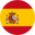 Spain flag rounded
